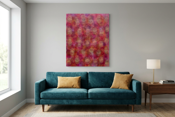 Ahead and Beyond above a couch